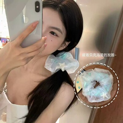 海洋系贝壳海星超仙双层大肠圈