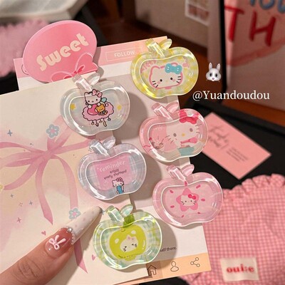 晶晶夏日清透苹果刘海夹卡通百搭