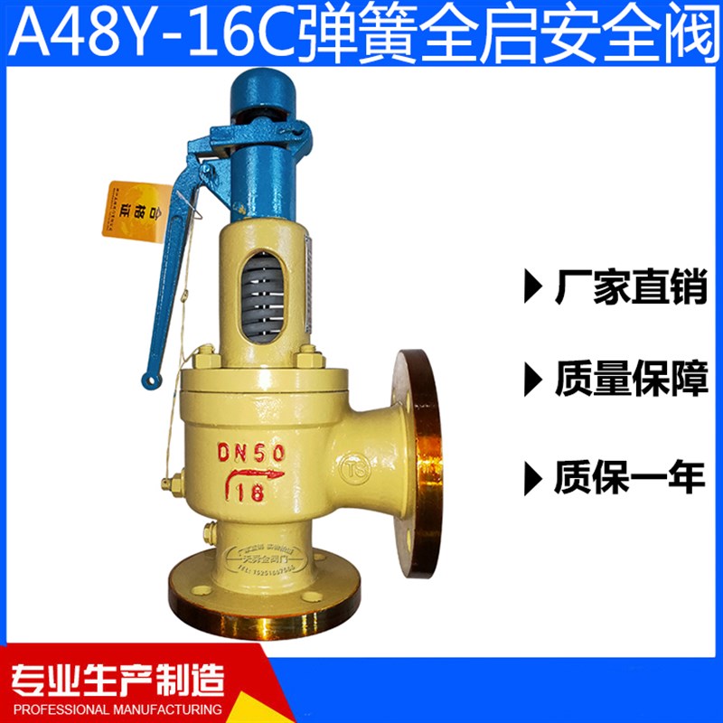 A48Y-16C铸钢法兰全启弹簧式安全阀锅炉高温蒸汽专用包邮DN254050