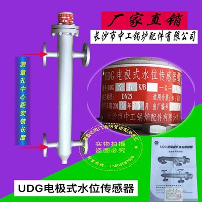 长沙市中工锅炉配件UDG36K/B-G电极式水位传感器L=300 350 440mm