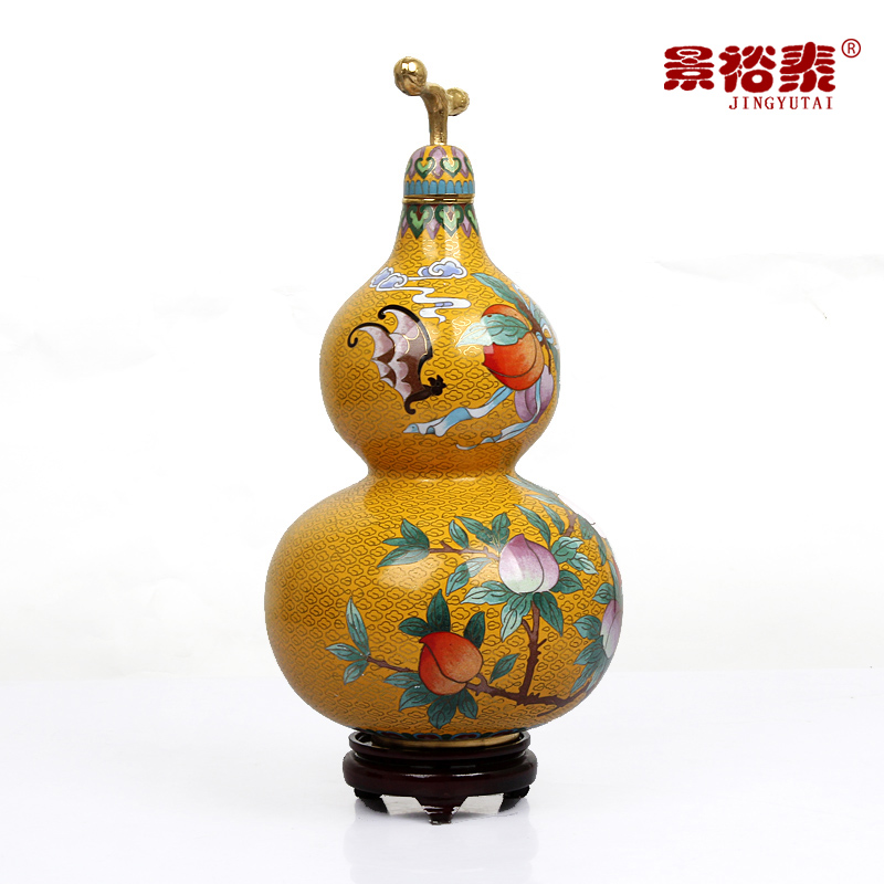 景泰蓝葫芦花瓶福禄中式客厅装饰摆件外事礼品老人祝寿生日礼物