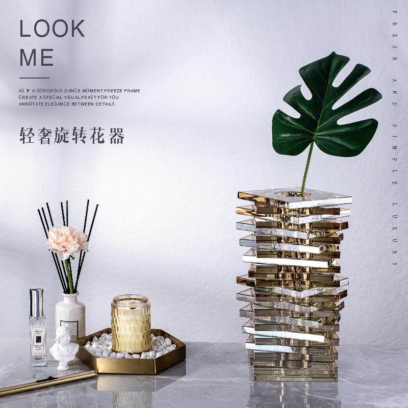 现代简约装饰花瓶客厅摆件大方块花器水晶工艺品家居摆件直销,机械设备,其他机械设备,淘宝优惠券,粉丝福利购,淘宝优惠卷