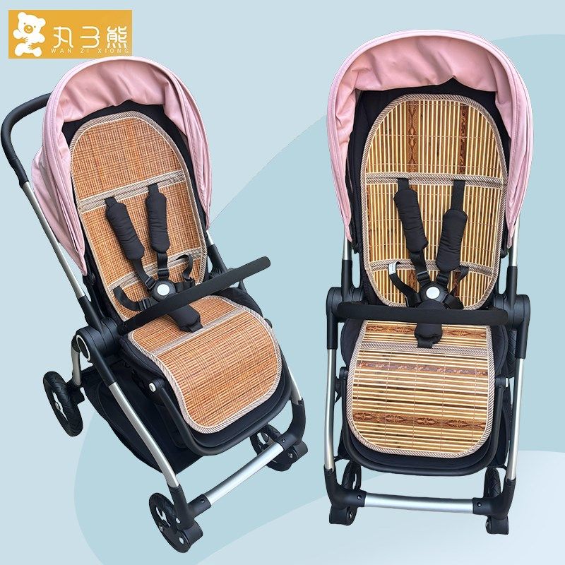 适用朗纳铂老虎pro婴儿推车凉席鹰pro高景观推车竹席坐垫配件透气
