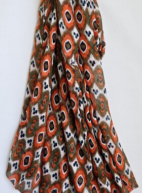 Massimo Dutti女士围巾欧美风薄款印花披肩多用途沙滩巾