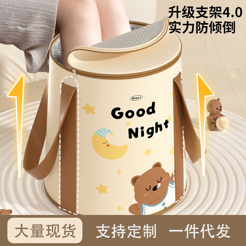 家用洗脚桶可折叠便携式泡脚桶保温深桶加厚带盖足浴桶洗脚桶