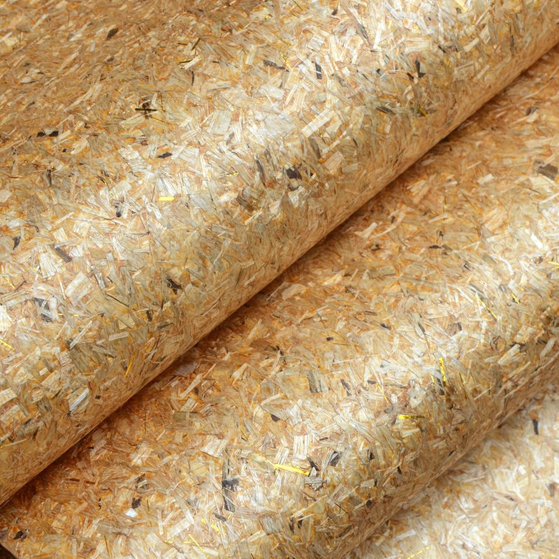 天然植物草编壁纸葛藤撒皮墙纸金丝银丝 卧室客厅玄关装饰墙壁纸