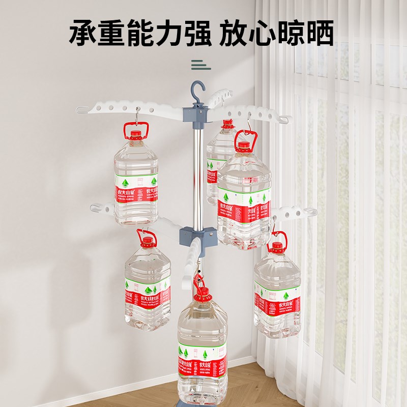 晾衣架落地折叠室内外晾衣杆多功能晒衣神器新生儿童衣架尿布架子