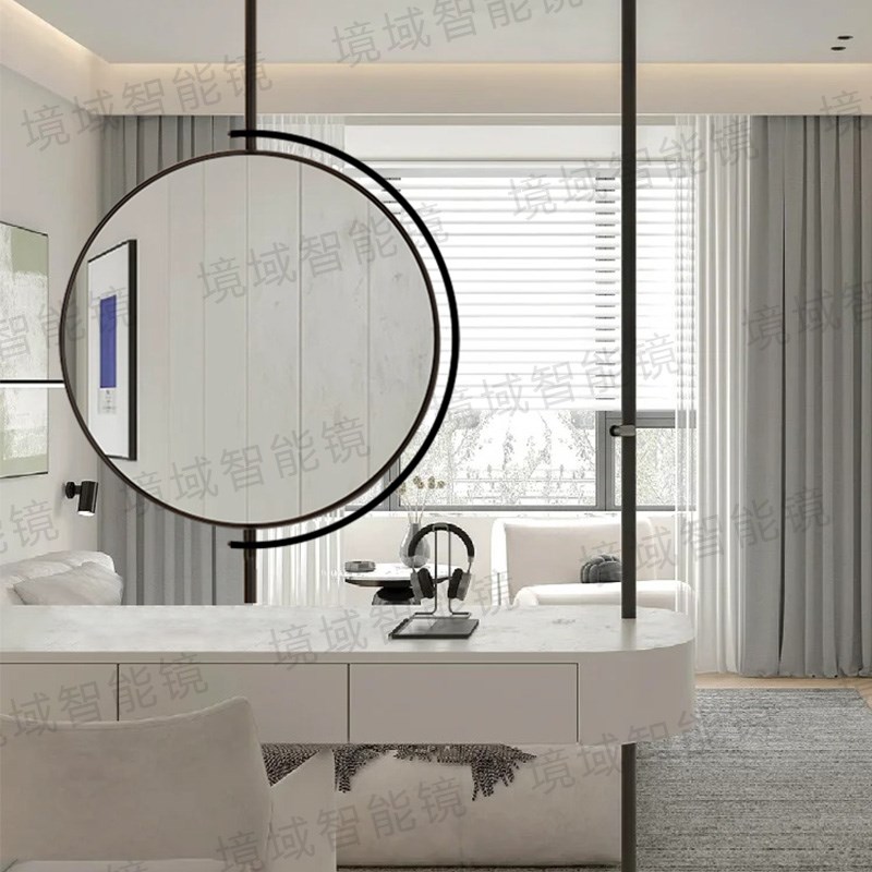 法式浴室镜高清浴室镜定制双面镜可旋转触摸开关浴室镜带灯智能镜
