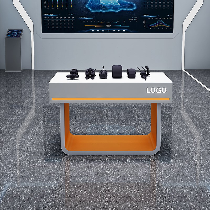 2025新款烤漆产品展示柜机械零件展览公司展厅科技馆展会陈列柜