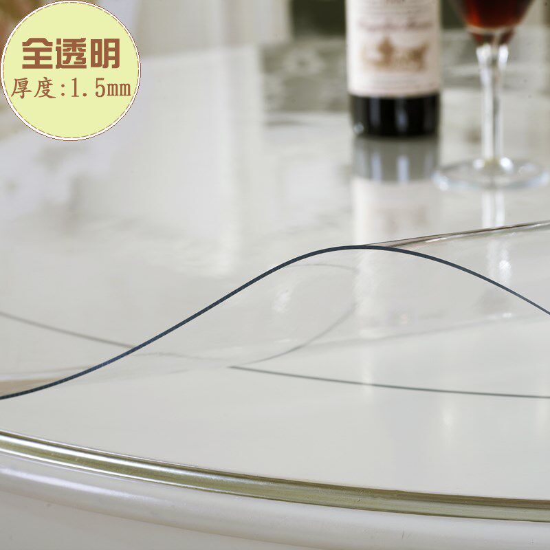椭圆形桌布桌面保护膜透明软玻璃塑料PVC软玻璃伸缩折叠桌垫胶垫
