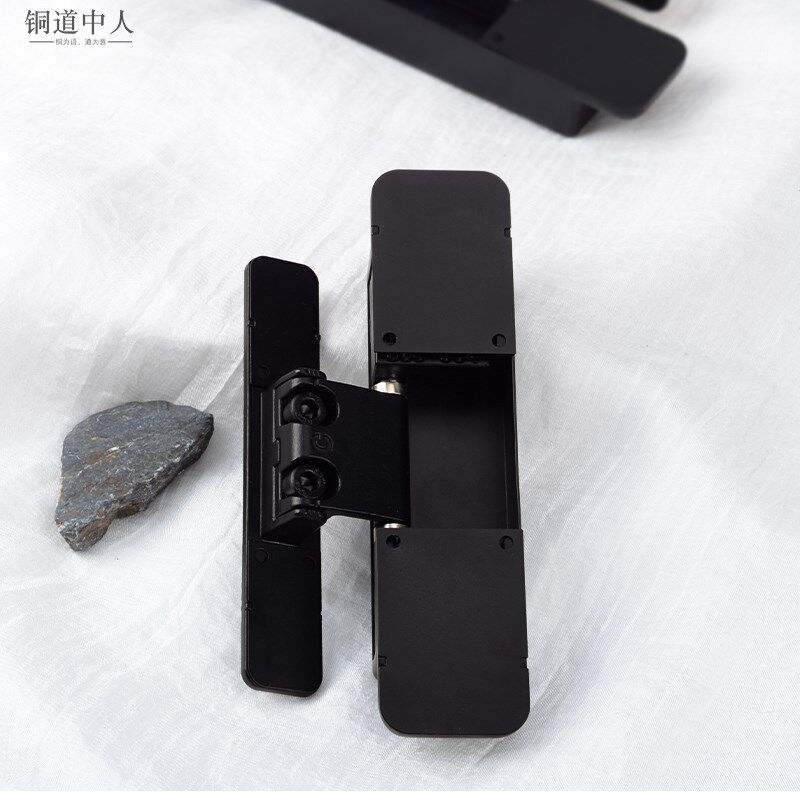 隐形二维可调合页铝木门极窄边框玻璃门房门卫生间暗藏铰链内外开