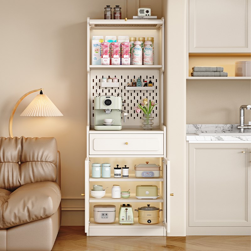 实木餐边柜小户型高柜一体靠墙现代厨房超窄茶水柜客厅储物柜酒柜