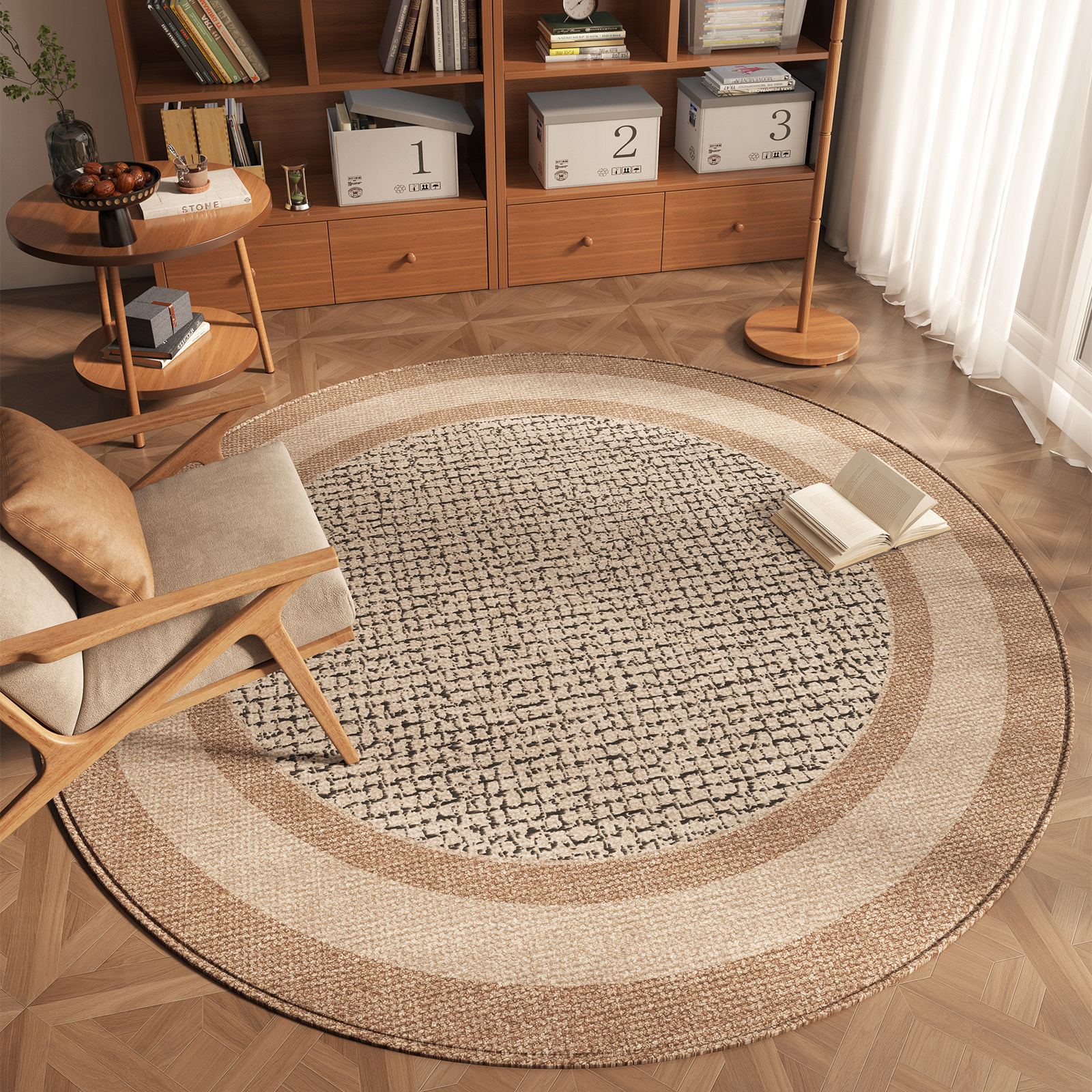 简约圆形书房转椅地毯防滑耐磨地板保护垫子办公电脑椅卧室地垫,居家布艺,转椅地垫,淘宝优惠券,粉丝福利购,淘宝优惠卷