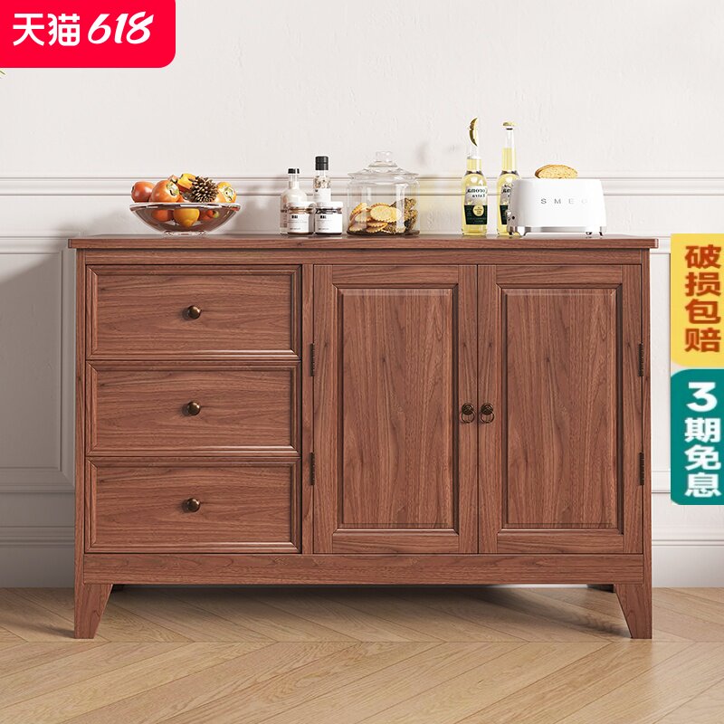 斗柜餐边柜实木美式家用收纳储物柜玄关客厅靠墙五斗小柜子抽屉柜