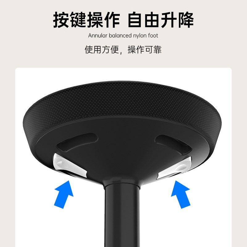 吧台椅家用厨房升降高脚凳可移动带轮转椅美容美T发化妆凳大工椅