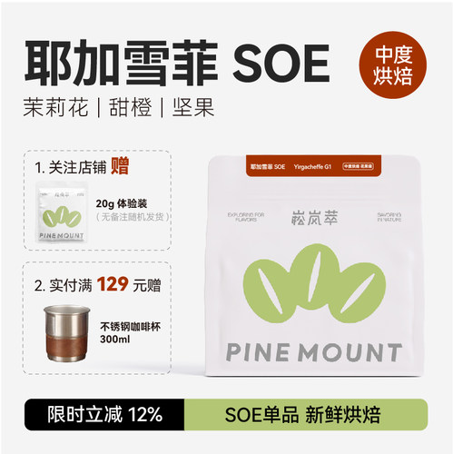 崧岚萃耶加雪菲G1单品咖啡豆SOE