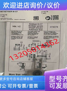 议价BETAETIGER-M-GT 074078 安士能EUCHNER插钥匙 安全门锁把手