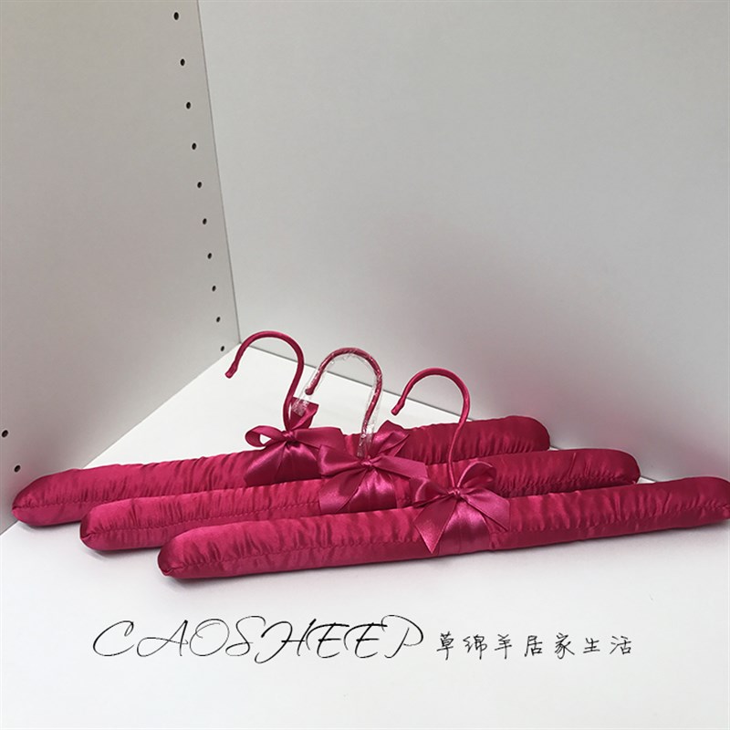 草绵羊居家 绸缎拍照服装店海绵包布衣架 任意弯曲 防滑拍照
