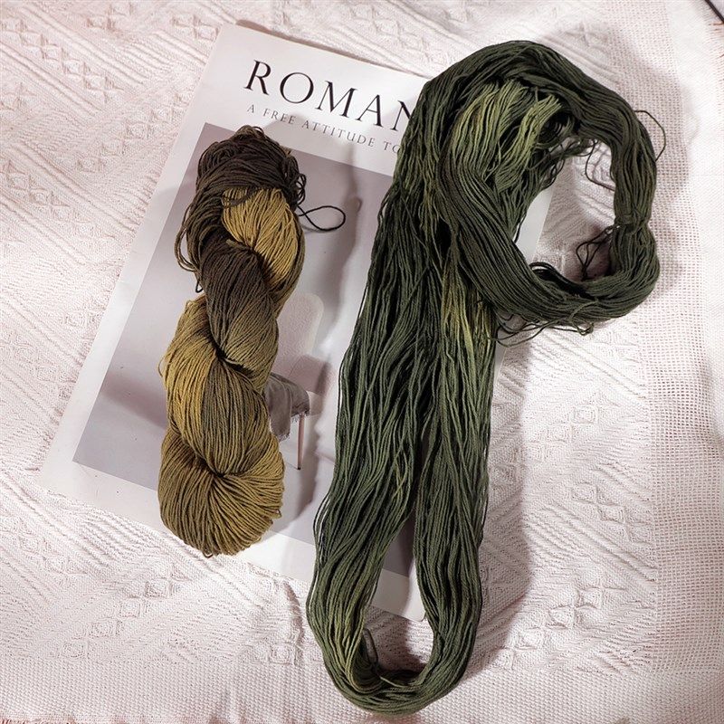 秋娘刺子绣手染线段染彩色棉线粗线编绳手工编织刺绣diy手工