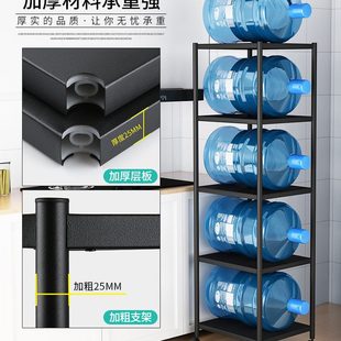 层家用放锅架柜杂物储物收纳整理五厨房置物架落地多层微波炉烤箱
