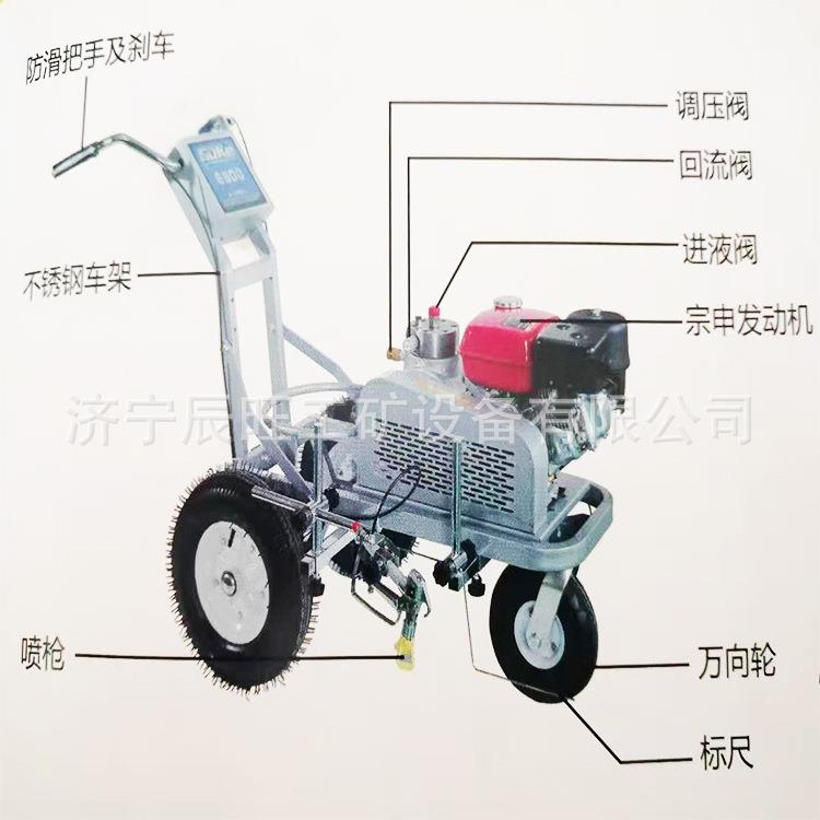 辰旺多用途冷喷划线机 马路手推划线机价塑胶跑道挡板划线机