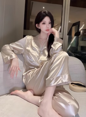 可爱真丝睡衣女春秋季桑蚕丝高级感两件套helloKitty家居服送闺蜜