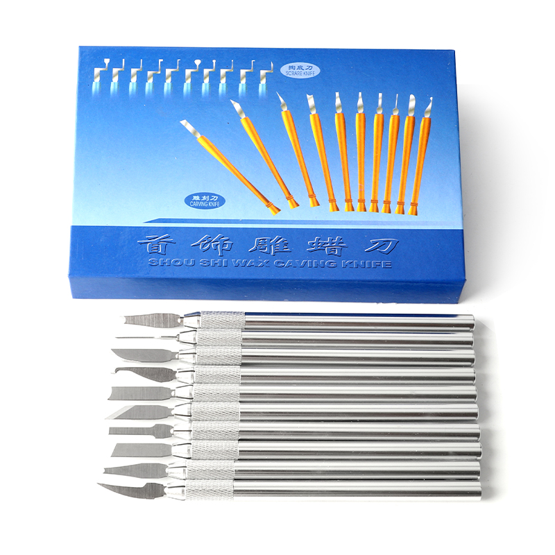 雕蜡刀 掏底刀开板雕刻刀套装雕蜡片刀DIY首饰雕刻蜡模起板用工具