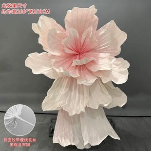 飾櫥窗巨型褶皺紙花藝 手工花成品婚慶大型紙花婚禮布置婚禮背景裝