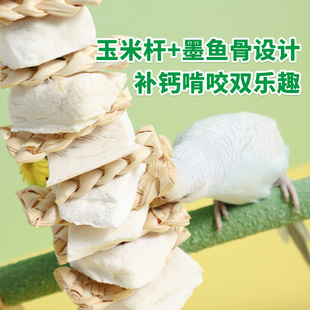 鸚鵡補(bǔ)鈣墨魚骨玄鳳虎牡丹皮磨牙啃咬串玩具烏龜零食鳥食飼料食吊