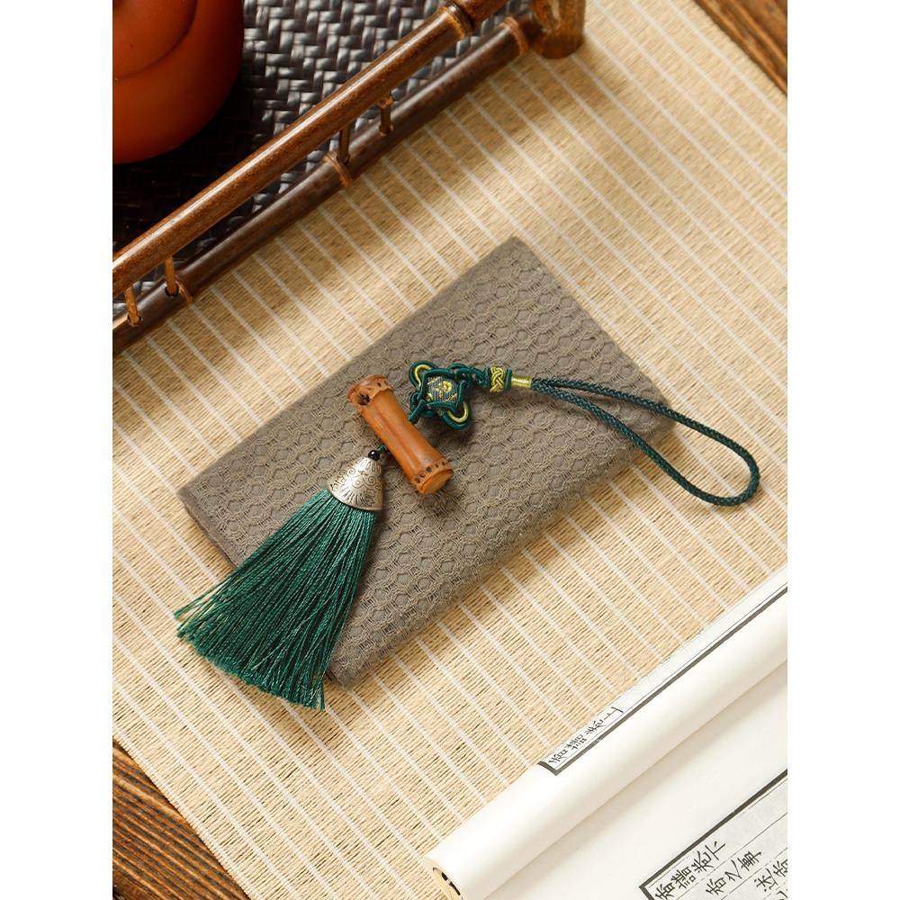 中国结流苏挂饰天然竹鞭吊坠手工编织五彩挂绳穗子包包挂件钥匙扣