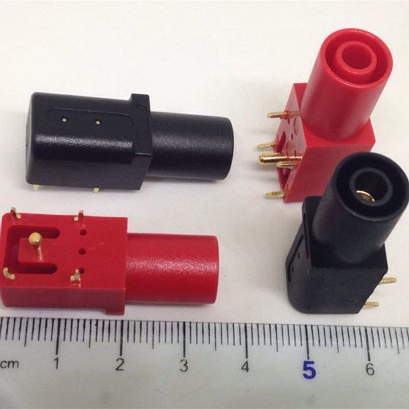镀金90度4mmPCB插座4mm Right Angle Safety PCB Socket