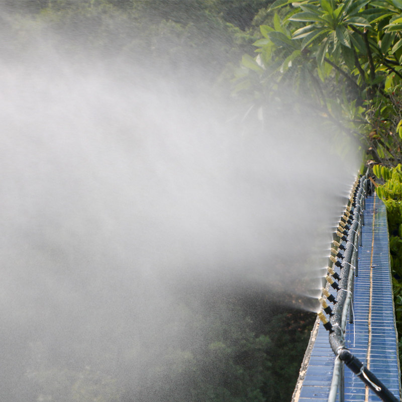 定时雾化喷头喷淋系统温室大棚浇水草坪浇灌围墙除尘降温喷雾套装