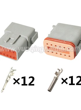 DT04-12P/DT04-12PA适用于汽车线束插头含端子DJ73121Y-1.6-11/21