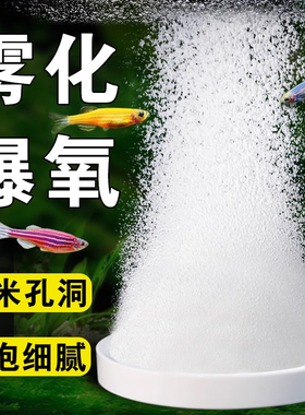 鱼缸气泡石纳米气盘气石氧气盘增氧头气盘石增氧气泡盘氧气头配件