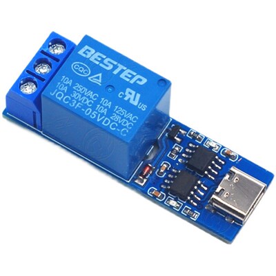 TypeC接口 LCUS-1型 USB继电器模块 USB智能控制开关 串口继电器