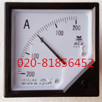 直流正负电流表6C2+-200A  正负200A 75MV  6C2-A GB/T7676-98