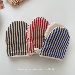 加厚防烫手套 ins韩国条纹高颜值烤箱隔热耐高温烘焙微波炉厨房