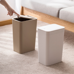 茶垃圾桶按压弹盖家用大号分类办公室客厅易放置