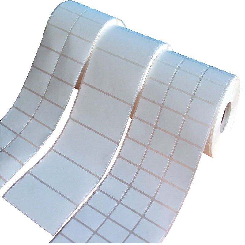 空白色干胶铜板条码纸医院用输液吊瓶内盒胶袋打码标签纸金富州