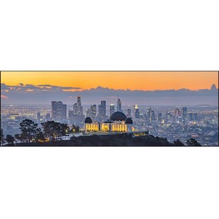 洛杉矶城市风景画客厅长横幅装饰画大气沙发背景墙挂画现代墙壁画