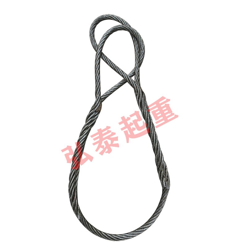 油性/镀锌加长手工编头插编30公分双扣钢丝绳起重吊装用吊车塔吊