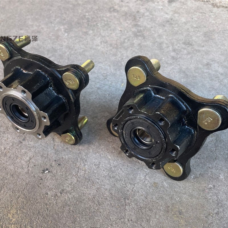 自制四轮电动沙滩车卡丁车摩托车配件四孔法兰盘 轮毂座内径17MM