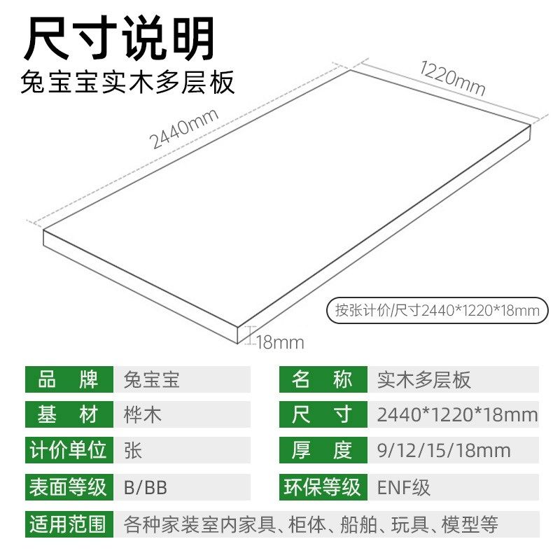 兔宝宝NF桦木海洋板多层板免漆生态板优等家具木工定制板材,基础建材,三聚氰胺板,淘宝优惠券,粉丝福利购,淘宝优惠卷