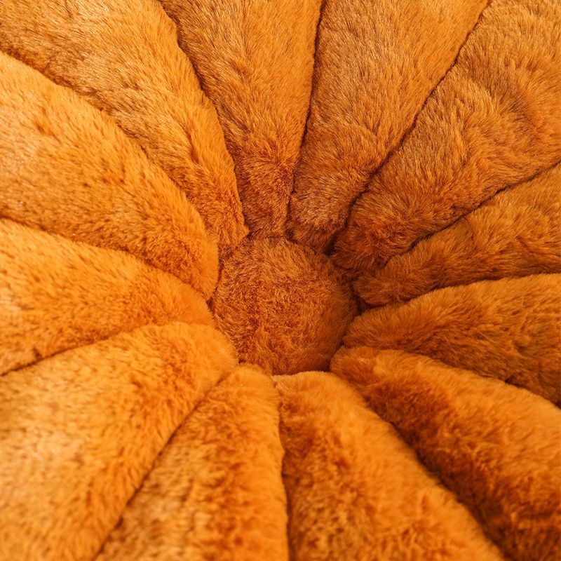 in小兔毛南瓜坐垫蒲团手工褶皱沙发靠垫办公室椅垫花型飘窗抱枕