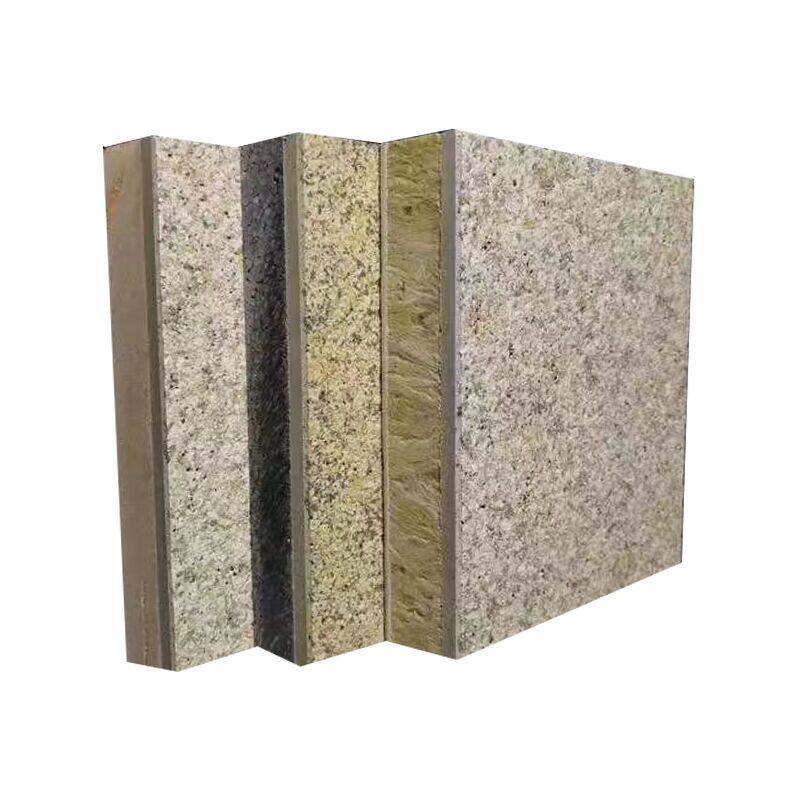 真岩石外墙保温装饰一体板岩棉真石漆挤塑聚苯陶瓷仿大理石复合板