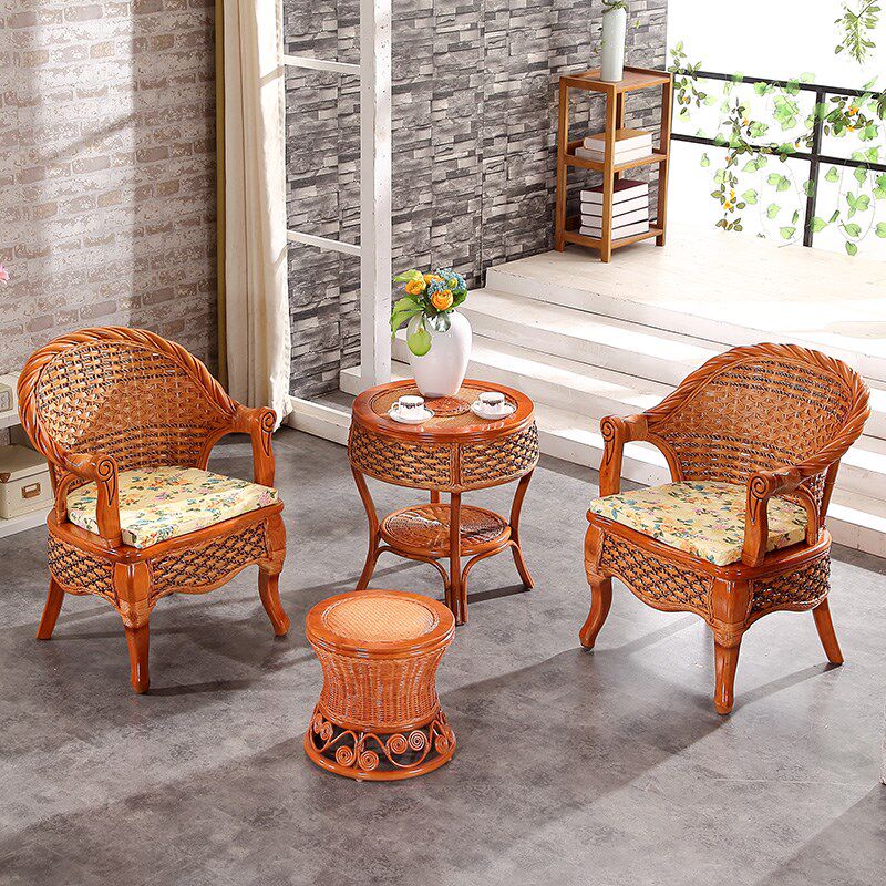 阳台桌椅 藤椅 休闲藤椅茶几三件 藤椅 藤桌椅真藤椅三件,住宅家具,阳台椅,淘宝优惠券,粉丝福利购,淘宝优惠卷