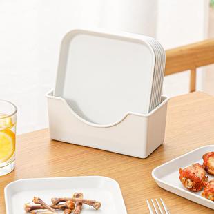 日本吐骨碟餐桌家用骨头碟子小吃盘桌面垃圾盘6寸食品级塑料盘