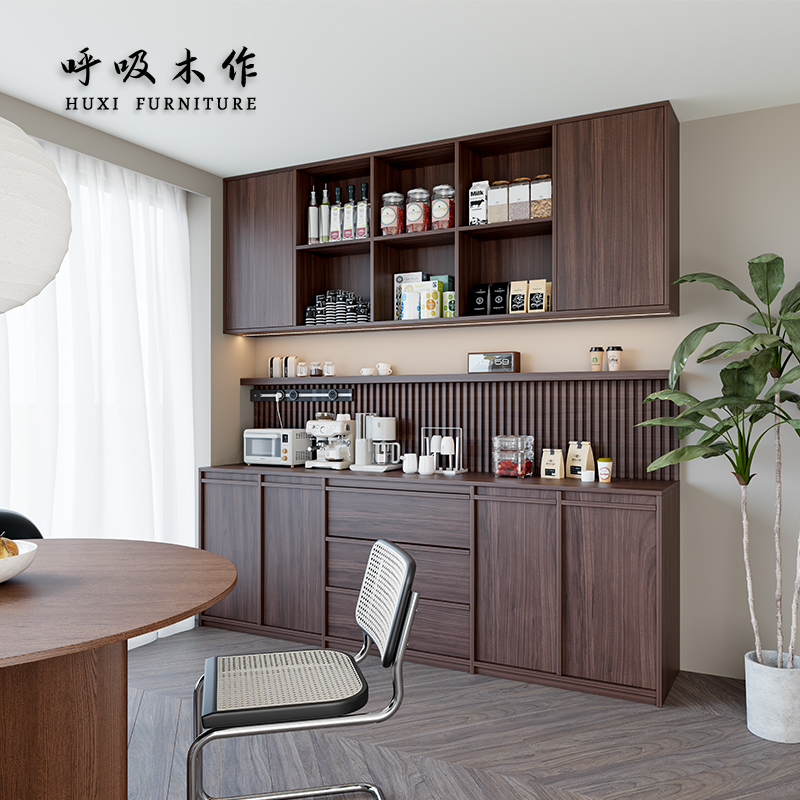 中古风实木骨骼线餐边柜法式边柜