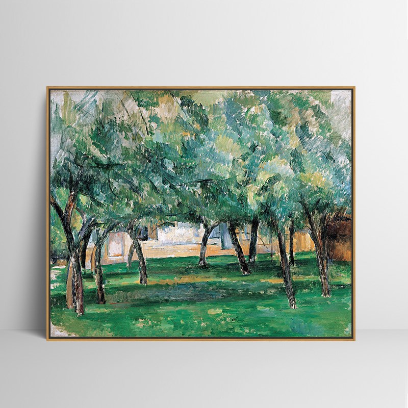 庄园塞尚油画布印刷喷绘仿制油画风景挂画客厅卧室沙发背景装饰画