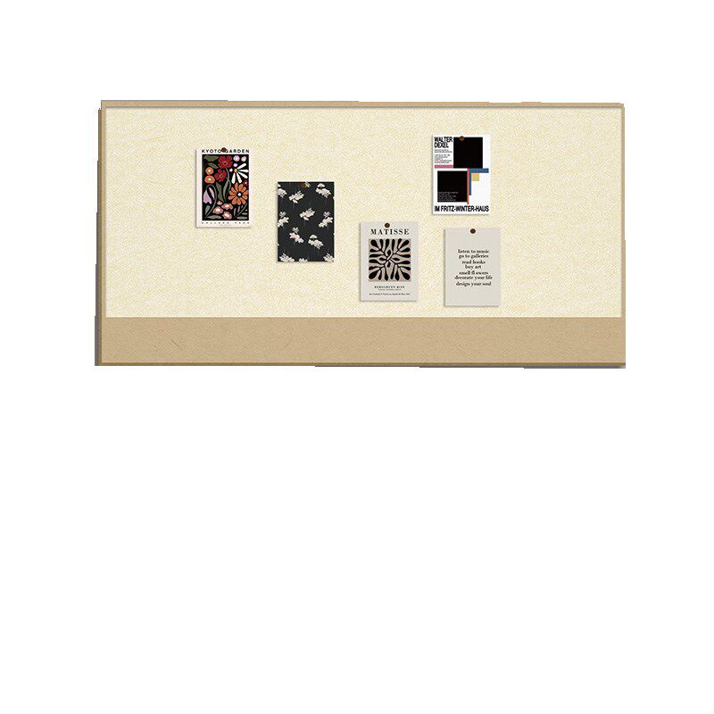 奶油毛毡板in风照片墙板自粘墙贴软木板留言板公告栏客厅展示墙